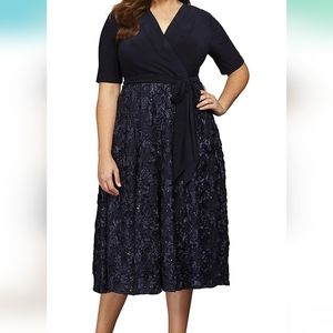 Alex Evening, Navy evening gown, size 16w...Perfect for MOB, Fall wedding!!